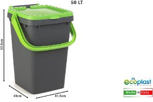 Ecoplast Pattumiera Ecoplus litri 50 Verde - 527887