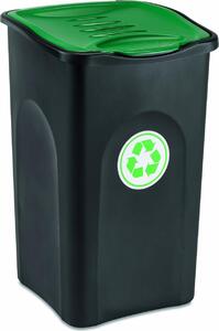 STEFANPLAST Pattumiera Ecogreen 37x37x56 50L colore Nero/Verde - 70651