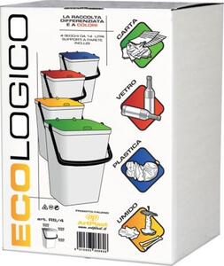 Art Plast Pattumiera Immondizia Ecologico Set 4 Colori Mixlt 15 cm 31x27 H.cm 41