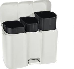 Tontarelli Pattumiera per Raccolta Rifiuti 3 Pz Capacit 13-8-13 Litri colore Bianco - TO5190B