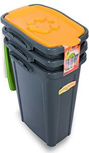 DUPLAST Pattumiera Raccolta Differenziata 3 Scomparti 35 Litri Salvaspazio 25x35x53 cm - DUP7580