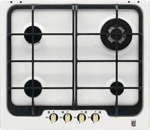 Electrolux PBA640RUOV Serie Rustico Piano Cottura 4 Fuochi a Gas 60 cm Griglie in Ghisa (1 Bruciatore Wok Tripla Corona) colore Bianco