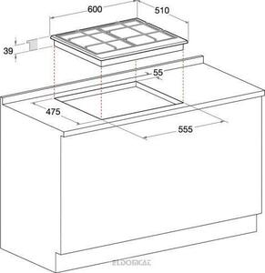 Hotpoint Ariston PCN 640 T (AV) R Piano Cottura 4 Fuochi a Gas 60 cm (1 Bruciatore Wok) colore Avena