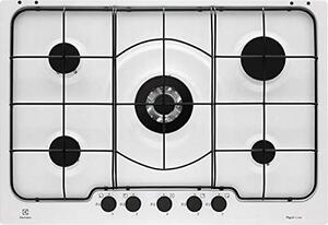 Electrolux PB 750 UV Serie Soft Piano Cottura 5 Fuochi a Gas 75 cm (1 Bruciatore Wok Tripla Corona) colore Bianco