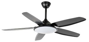 Ventilatore da soffitto LED Divian, nero, CC, silenzioso, CCT - Lucande Lucande, Divian, Nero, Soggiorno, Metallo, Moderno