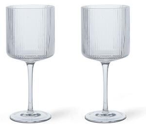 Ferm LIVING - Ripple Rosso Wine Glasses Set of 2 Clear ferm LIVING