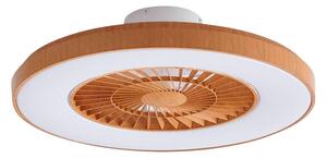 Lindby - Teleo LED Ventilatore a soffitto CCT Legno Lindby