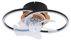 Lindby - Lomana LED Ventilatore a soffitto CCT Nero Lindby