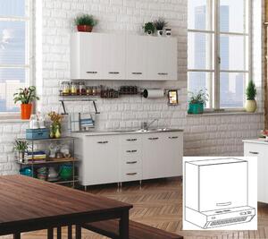 AZUR LINE Pensile Cucina 1 Anta Sopracappa 60x30x49h cm colore Bianco - BFC80KIT