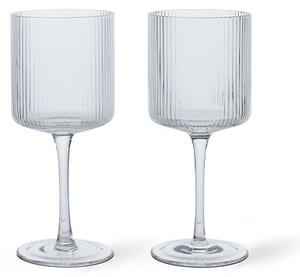 Ferm LIVING - Ripple Bianco Wine Glasses Set of 2 Clear ferm LIVING