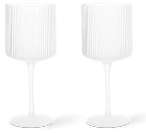 Ferm LIVING - Ripple Rosso Wine Glasses Set of 2 Frosted ferm LIVING