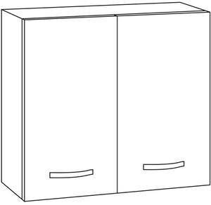 AZUR LINE Pensile Cucina 2 Ante 80x30x72h cm colore Bianco - BFP80KIT