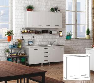 AZUR LINE Pensile Cucina 2 Ante 80x30x72h cm colore Bianco - BFP80KIT