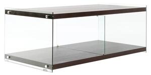 Padiro - Mobile TV - 120 x 60 x 45 cm - Marrone scuro - MDF e vetro temperato - Con spazio contenitivo