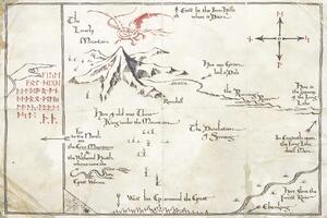 Stampa d'arte Hobbit - Map of The Unexpected Journey