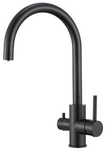 Rubinetto da cucina, acciaio inossidabile 304, girevole a 360°, colore nero