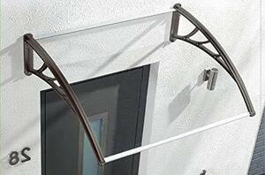 Brixo Pensilina da Esterno in Policarbonato Tettoia per Esterno 120 80 cm colore Trasparente