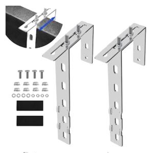 Ganci per pannelli solari, in acciaio inossidabile 304, lunghezza 26 cm, larghezza regolabile da 6 cm a 18 cm, adatti per ringhiere di balcone, installazione semplice