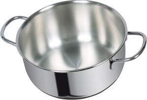 Metalsomma Pentola a Induzione Casseruola Acciaio Inox 2 Manici cm 12 - Dune