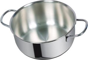 Metalsomma Pentola a Induzione Casseruola Acciaio Inox 2 Manici cm 14 - Dune