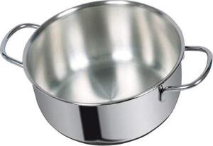 Metalsomma Pentola a Induzione Casseruola Acciaio Inox 2 Manici cm 12 - Dune