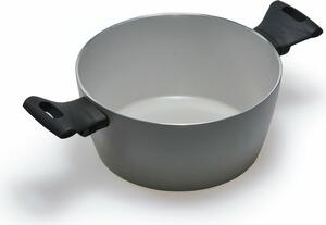 MONETA Pentola a Induzione Casseruola Antiaderente in Alluminio 24 cm colore Grigio Melodia Finegres