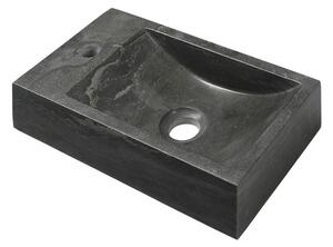 Lavabo nero in pietra 40x22 cm Blok – Sapho