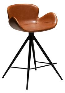 Sedia da bar in similpelle marrone cognac DAN-FORM Danimarca , altezza 87 cm Gaia - DAN-FORM Denmark