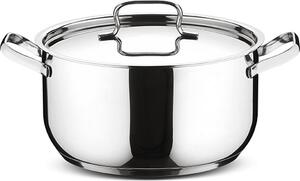 LAGOSTINA Pentola a Induzione Casseruola Fonda in Acciaio Inox 18/10 20 cm con 2 Manici - Sfiziosa