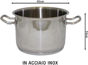 Borella Pentola a Induzione in Acciaio Inox cm 20 - Veronica