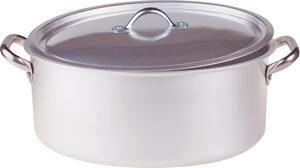 Pentole Agnelli Pentola a Induzione Casseruola Ovale con Coperchio cm 30 - Family