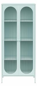 Vetrina in metallo azzurra 80x186x40 cm Luna - Støraa