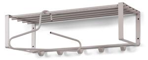 Attaccapanni da parete grigio tortora in metallo con scaffale 70 cm Rex – Spinder Design