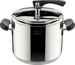LAGOSTINA Pentola a Pressione per Induzione in Acciaio Inox 12 Litri cm 26 2 Manici - La Classica Lagofusion