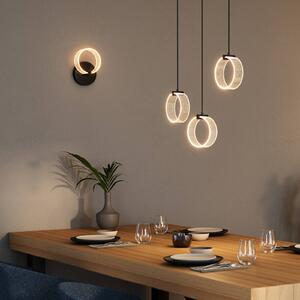OSRAM Applique da parete a LED Decor Circle, Nero, Soggiorno / Sala da pranzo, Plastica, Moderno, Applique a LED