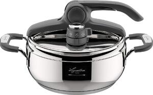 LAGOSTINA Pentola a Pressione per Induzione in Acciaio Inox 3.5 Litri cm 22 2 Manici - Briosa Lagoeasy'up