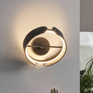 OSRAM Applique da parete a LED Decor Curve Felt, Alluminio / Grigio / Zincato, Soggiorno / Sala da pranzo, Tessuto / Stoffa / Seta, Moderno, Applique a LED