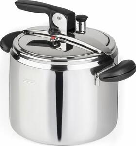 BARAZZONI Pentola a Pressione per Induzione in Acciaio Inox 7 Litri cm 22 2 Manici - Amelia
