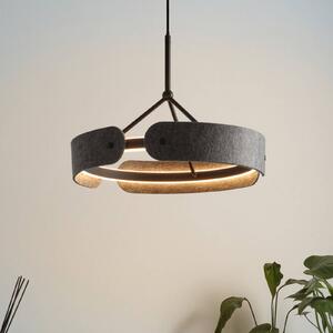 OSRAM Lampada LED a sospensione Decor Curve Felt, grigio, feltro, 3.000 K Felt, Alluminio / Grigio / Zincato, Soggiorno / Sala da pranzo, Tessuto / Stoffa / Seta, Moderno