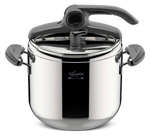 LAGOSTINA Pentola a Pressione per Induzione in Acciaio Inox 7 Litri cm 22 2 Manici - Mia LagoEasy'up