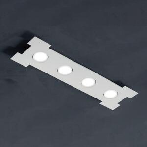 Plafoniera Contemporanea Atene Metallo Bianco 4 Luci Gx53