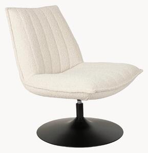 Poltrona lounge girevole in bouclé Jax