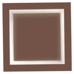 Plafoniera Contemporanea Square Metallo Ruggine Led 48W