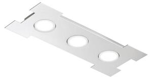 Plafoniera Contemporanea Atene Metallo Grigio Perla 3 Luci Gx53