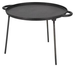 Esschert Design Teglia per pizza per barbecue, in ghisa su 3 piedi, due maniglie, Ø 37,5 x H27 cm, robusta, stabile, ciotola/pozzo per il fuoco