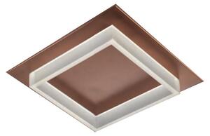 Plafoniera Contemporanea Square Metallo Rame Opaco Led 40W
