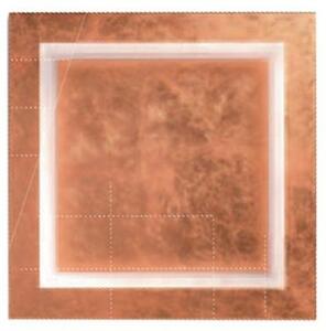 Plafoniera Contemporanea Square Metallo Foglia Rame Led 40W