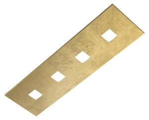 Plafoniera Contemporanea Sparta Metallo Foglia Oro 4 Luci Gx53