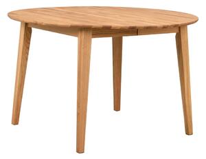 Tavolo da pranzo rotondo pieghevole in legno di quercia in colore naturale ø 120 cm Filippa - Rowico