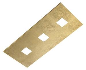 Plafoniera Contemporanea Sparta Metallo Foglia Oro 3 Luci Gx53